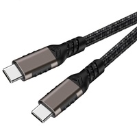 Kabel USB-C ke TYPE-C USB4 2.0 240W 480Mbps Transfer Data 5A Pengisian Cepat untuk iPhone 15/17 Mac Book iPad Pro Series Cokelat