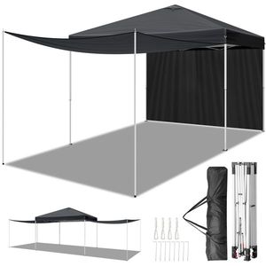 10x10FT Pop up <b>Canopy</b> <b>Tent</b> with 2 Sidewalls for Outdoor Weddings & Parties - Product Image 1