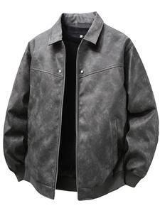 Chaqueta de Cuero Vacuno para Hombre Tallas Grandes, Estilo Otoño Invierno 2026, Chaqueta de Motociclista con Cuello, Abrigo de Algodón, Chaqueta Moderna - Product Image 5