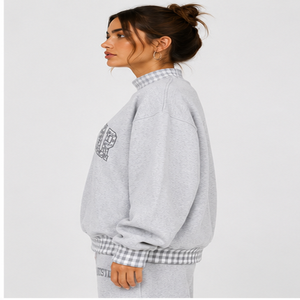 Loose Oversized Custom Printed Front <b>Hoodie</b> Women Fleece Sweatshirt Casual Washed Pullover <b>Comfy</b> Soft Daily Wear Winter - Product Image 2