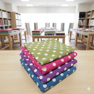 Vestidos de Tela de Algodón Popelín Peinado, Ligeros, Transpirables, Absorbentes de Humedad, Ecológicos, con Estampado de Puntos, para Niñas - Product Image 3