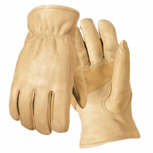 Heavy-Duty Reflective Safety Driving <b>Gloves</b> Soft General Purpose Comfortable Double Palm Reinforced Goat Grain Leather - Product Image 1