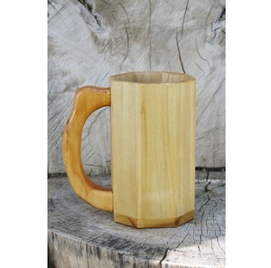 Mug à café en bois de qualité supérieure, fait main, en bois massif, finition naturelle, design rustique, mug écologique pour la maison - Product Image 3