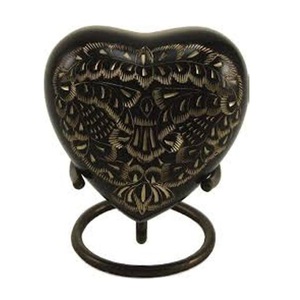 Heart Cremation Urn Handmade White Color Ashes Urns <b>Keepsake</b> Humans And Pets <b>Memorial</b> - Product Image 5
