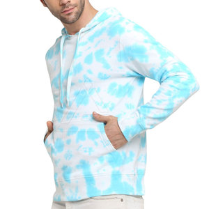 Sudaderas con capucha de primera calidad con efecto tie-dye para hombre, que combinan la moda moderna y la comodidad relajada, hechas de mezcla de algodón para uso diario y viajes. - Product Image 4