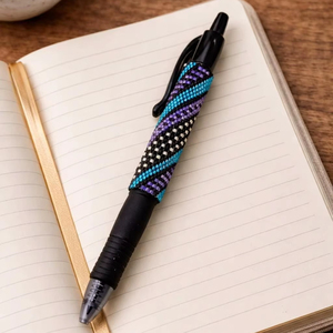 Bolígrafo Decorativo con Cuentas para Uso Creativo, Bolígrafo Único con Cuentas de Semillas y Diseños Artísticos, Bolígrafo Hecho a Mano con Cuentas - Product Image 1
