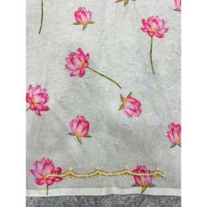 Saree à imprimé floral de créateur pour les fêtes, robes de bal élégantes - Product Image 6