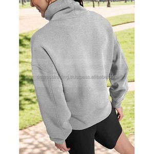 Sudadera Tejida de Manga Larga para Mujer, Estilo Moderno 2024, Ropa de Invierno de Alta Calidad, Cuello Alto, Secado Rápido - Product Image 2