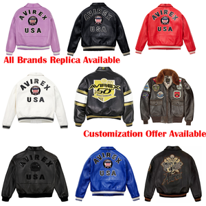 Chaqueta de Cuero AVIREX para Hombre |   Alta Calidad y Gran Éxito de Ventas |   Diferentes colores disponibles |   Venta al por mayor - Product Image 4