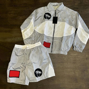 Conjunto de Chaqueta Corta y con Cierre para Hombre, de Verano, Ligero, Transpirable y Cómodo, de Alta Calidad, Servicio OEM ODM, Personalizado - Product Image 1