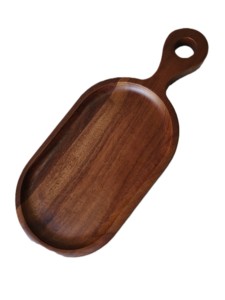 Bandeja de Servir Rectangular Moderna y de Lujo, Hecha a Mano, de Madera de Acacia Natural, Ecológica, Duradera, Apta para Alimentos, con Grabado - Product Image 2