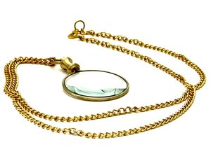Portable Fashion Lightweight Gold Magnifying Glass Keychain Mini Pocket Magnifier <b>Key</b> <b>Ring</b> Compact Reading Lens for Travel - Product Image 3