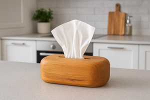 Porta pañuelos de madera rústica vintage hecho a mano, cubierta para servilletas de madera de mango hecha a mano, portaservilletas estilo granja, regalo único - Product Image 2