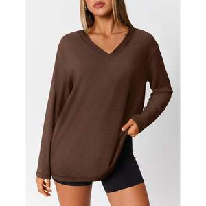 T-shirts de sport tendance pour femmes, coupe oversize, col rond, manches courtes, basiques, décontractés, respirants, pour l'été, grandes tailles - Product Image 3