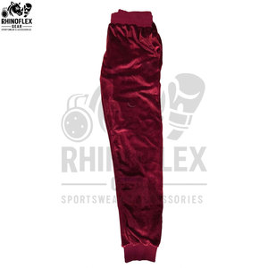 Survêtements en velours épais pour hommes, 2 pièces, col rond zippé, logo personnalisé en gros - Product Image 2