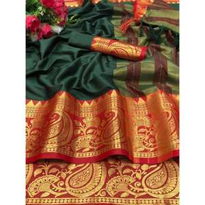 ชุดปาร์ตี้ผ้าฝ้ายแท้พร้อมเสื้อสีเขียวบริสุทธิ์ - Product Image 1