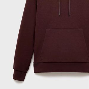 Sudadera con Capucha Color Granate Premium para Hombre, Suave, Gruesa, 100% Algodón, Estilo Casual Urbano, Ecológica, Impermeable, Cálida para Invierno - Product Image 4