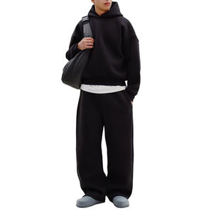 Men Olive Green Hooded Sweatshirt With Side Pockets And <b>Matching</b> <b>Joggers</b> Casual Tracksuit <b>Set</b> Autumn Style Full Length - Product Image 4