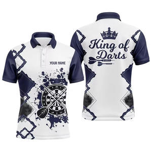 T-shirt personnalisé pour hommes, manches courtes, pour les amateurs de sports de fléchettes, avec nom personnalisé, style décontracté d'été, imprimé en 3D - Product Image 5