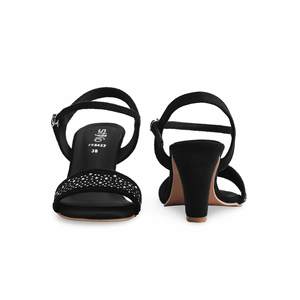 Sandale à talon formelle noire FR5427 - Product Image 2