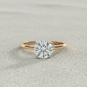 แหวนหมั้นทองคำขาว 14K ชุบทองคำชมพูแบบโซลิแทร์ |   สำหรับแหวนขอแต่งงานแบบคลาสสิกที่ได้รับการรับรองว่าให้ความสบายอย่างหรูหรา - Product Image 3