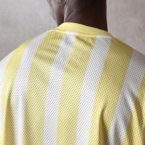 Camiseta Deportiva de Malla a Rayas de Gran Tamaño para Hombre, de Alta Calidad, Manga Corta, con Estampado de Número, Estilo Urbano, Transpirable, de Algodón - Product Image 4