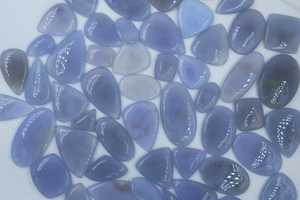 2025 Factory Price Natural Blue Chalcedony Cabochon Mixed Shape Loose Crystal Gemstones Hot Sale Jewelry Making Direct Jaipur - Product Image 2