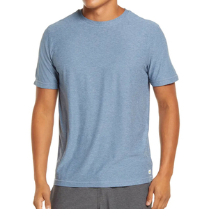 Camiseta de algodón de manga corta con cuello redondo y color sólido para hombre, corte regular, estilo casual, camisetas de media manga para hombre - Product Image 2