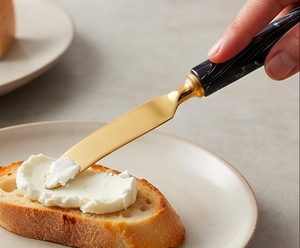 Luxury <b>Cheese</b> <b>Knife</b> <b>Set</b> With Gold Blade And Marble Handle Durable For Kitchenware Use Dining Camping And Hotel Use - Product Image 4