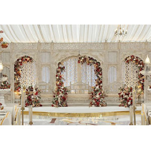 Mughal Inspired Elegant Detachable Wooden Mirror <b>Backdrop</b> <b>Frames</b> Customized Color London Designer Handmade Stage Dcor Factory - Product Image 1