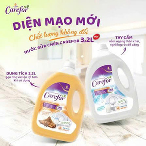 (Export Vina Ltd) Carefor Dishwashing <b>Liquid</b> - Odorless, Safe, Removes Grease and Oil Effectively 3.2L x 6 - Product Image 2