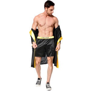 Robe de boxe en satin respirante de haute qualité pour adultes, idéale pour la vente, avec short, ceinture et gants de boxe - Product Image 4