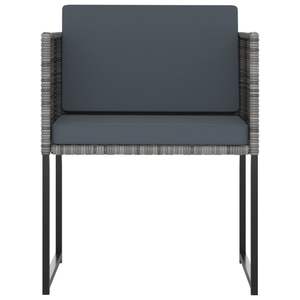 ชุดโต๊ะรับประทานอาหารในสวนขนาดใหญ่ 12 ที่นั่ง สีเทา ทำจากหวายโพลี พร้อมเก้าอี้นั่งสบายสำหรับรับประทานอาหารกลางแจ้ง - Product Image 4