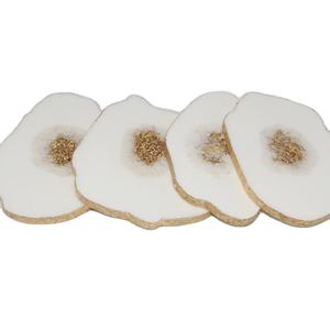 Ensemble de 4 sous-verres en résine et agate de luxe parfaits pour la décoration intérieure et les cadeaux Résine multicolore Prix de gros - Product Image 6