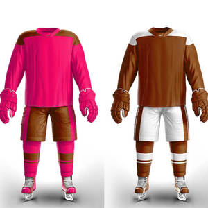 Conjunto de Jersey de Hockey sobre Hielo para Hombre, Rojo y Verde, Manga Larga, Sublimado, Transpirable, Ropa Deportiva de Invierno, Uniforme para Adultos - Product Image 4