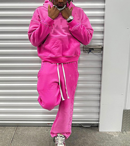 Glory Custom Sun Fade Rhinestone Tracksuit Premium Quality Pullover Hoodie With Drawstring <b>Joggers</b> For Streetwear For Unisex - Product Image 6