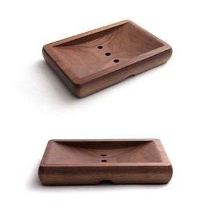 Eco Friendly Solid Wood <b>Soap</b> <b>Holder</b> Dark Brown Rectangle Shape Wooden bar Dish for Castile Rack Available at Cheap Price - Product Image 4