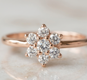 Anillo de Compromiso/Boda de Diamante IGI Creado en Laboratorio, Estilo Vintage, Oro de 14K, Joyería Fina, Claridad VVS, Aniversario, Fiesta, Unisex para Mujer - Product Image 1