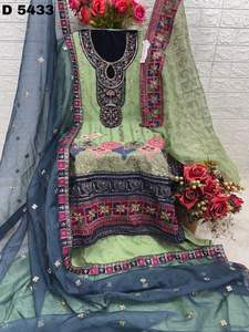 Qunoot - Elegante Shalwar Kameez de Invierno para Adultos, con Bordado de Perlas en Organza y Forro Interior de Santoon, Estilo Indio Sofisticado - Product Image 5