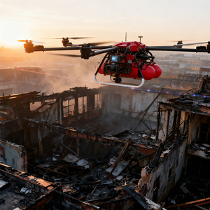 Dron de Seguridad Industrial NJ-MAS-FX1 para Monitoreo y Supresión de Incendios en Plantas Petroquímicas y Tanques de Petróleo - Product Image 1