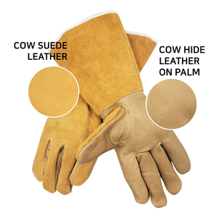 Article tendance : Gants de soudure en cuir pour la protection des mains, prix de gros, conception personnalisée, gants anti-coupure pour soudeurs TIG - Product Image 3