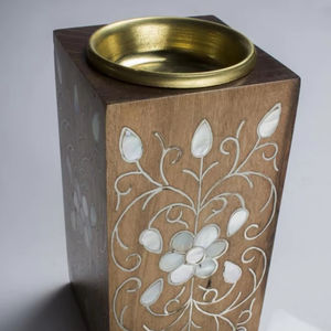 Quemador de incienso de madera y nácar hecho a mano, de lujo, con nuevo diseño - venta al por mayor - Product Image 1
