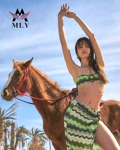 Vente en gros de maillots de bain de couverture décontractés à séchage rapide imprimés nouvelle vague string <span class=keywords><strong>micro</strong></span> bikini push up pour femmes - Product Image 1