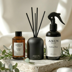 Difusor de Aroma AIKUN Minimalista de Vidrio OEM, Botella de Fragancia de Larga Duración, Difusor de Varillas para Habitaciones de Hotel, Juego Personalizado al por Mayor - Product Image 2