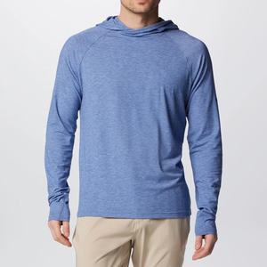 Sudadera con capucha de pesca de manga larga UV de poliéster transpirable de secado rápido de alta calidad logotipo personalizado UPF 50 ropa deportiva para Tallas grandes - Product Image 1