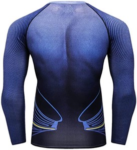 High Quality Wholesale Custom Men's Anti-UV UPF50 Compression Rash Guard Long Sleeve <b>BJJ</b> Training <b>T</b>-<b>Shirt</b> Custom Colors Logo - Product Image 5