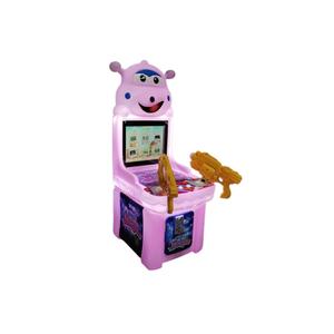 Machine de jeu d'arcade à tir avec pistolet à monnayeur pour 2 joueurs, simulateur de tir vidéo rose avec personnage de dessin animé pour enfants - Product Image 1