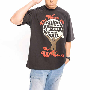 เสื้อยืดพรีเมียมดีไซน์ 100% ผ้าฝ้ายเจอร์ซีย์ สตรีทแวร์ ลายตัวอักษร พิมพ์ลายนูน 3 มิติ ทรงปกติ ใส่ได้ทั้งชายและหญิง - Product Image 3