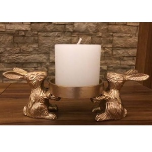 Support de bougie votive en métal très vendu, fait main, pour bougies chauffe-plat et bougies pilier, design artisanal, finition dorée - Product Image 6