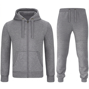 Conjunto Deportivo Personalizado para Hombre, Sudadera con Capucha y Cremallera Completa, 100% Algodón, Estilo Casual de Invierno, Servicio OEM de Marca Privada - Product Image 1